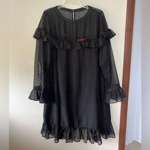 Betsy Johnson Black Dress with Rainbow Shimmer